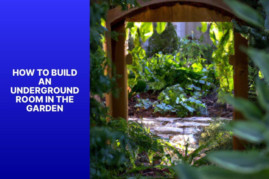 How To Build An Underground Room In The Garden
