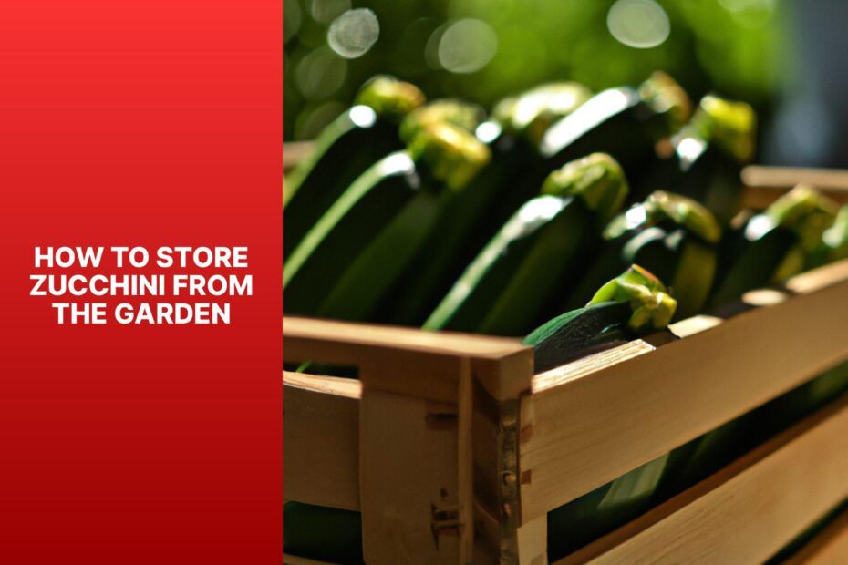 How To Store Zucchini From The Garden